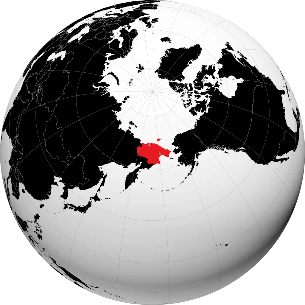 Okrug Otonom Chukotka di globe