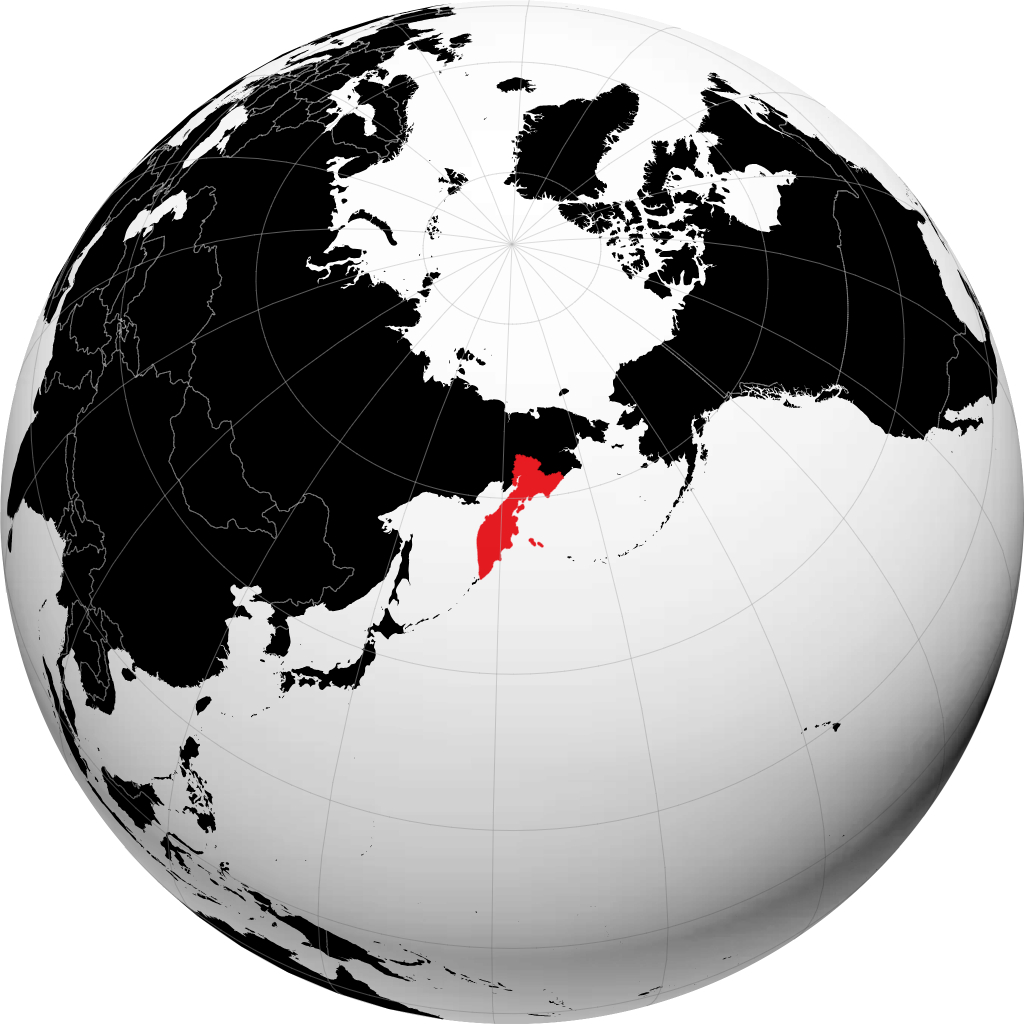 Wilayah Kamtchatski di globe