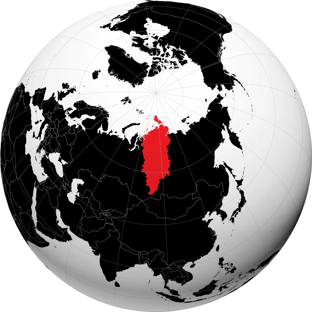 Wilayah Krasnoyarsk di globe
