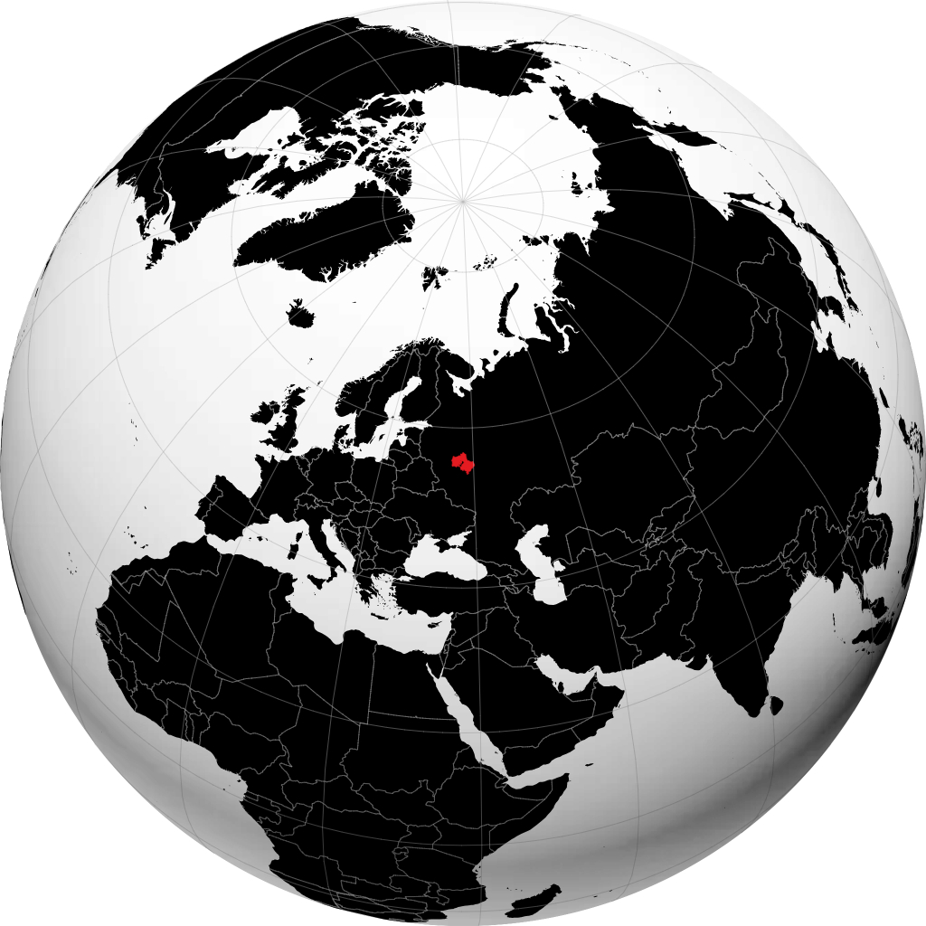 Oblast Moskow di globe
