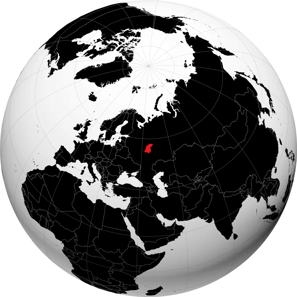 Oblast Nizhny Novgorod di globe
