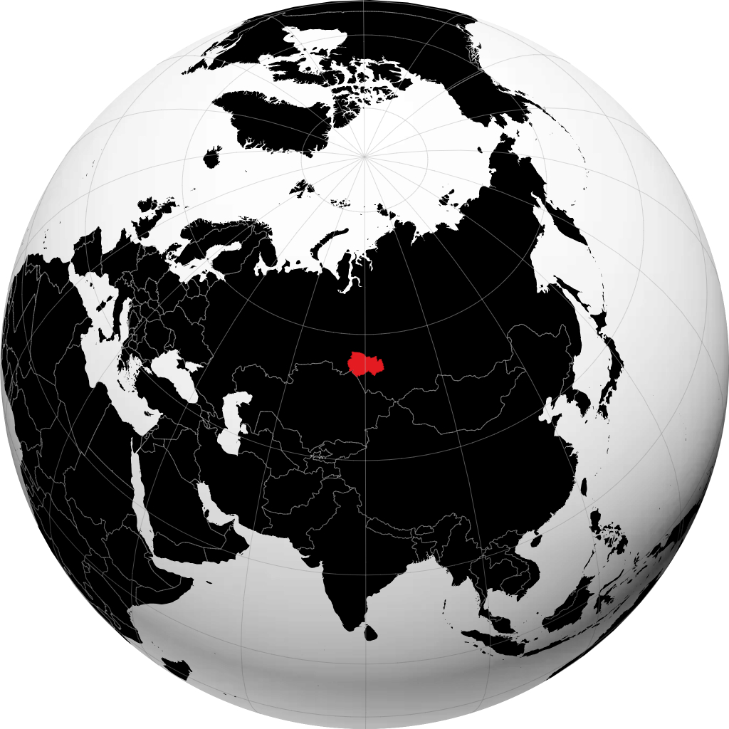 Oblast Novosibirsk di globe
