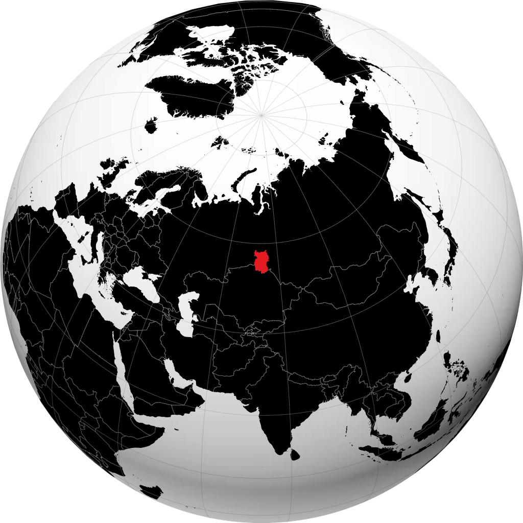 Oblast Omsk di globe