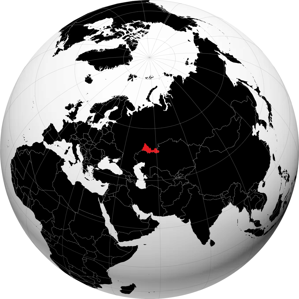 Oblast Orenburg di globe