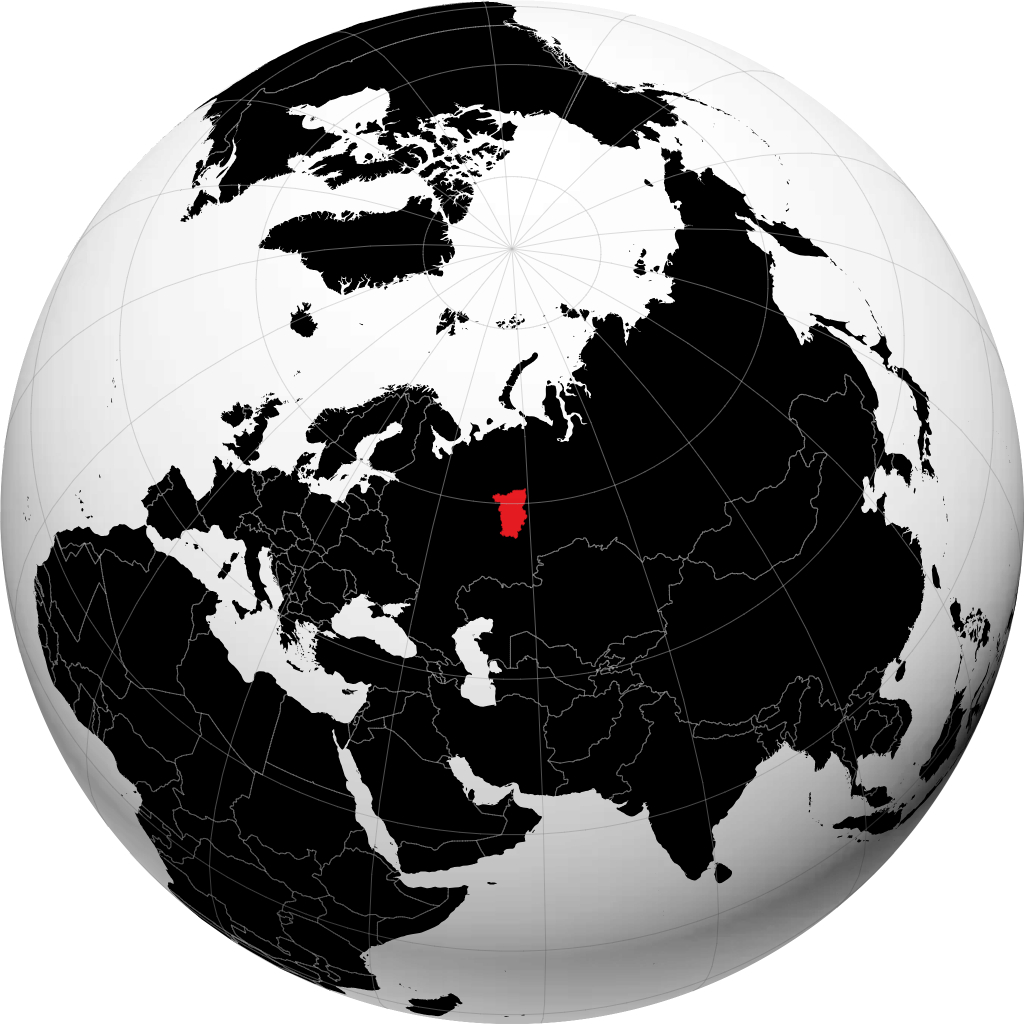 Krai Perm di globe
