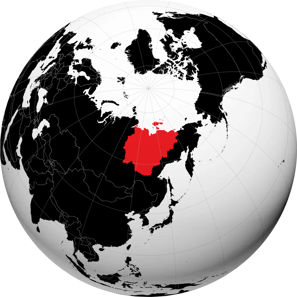 Republik Sakha (Yakutia) di globe