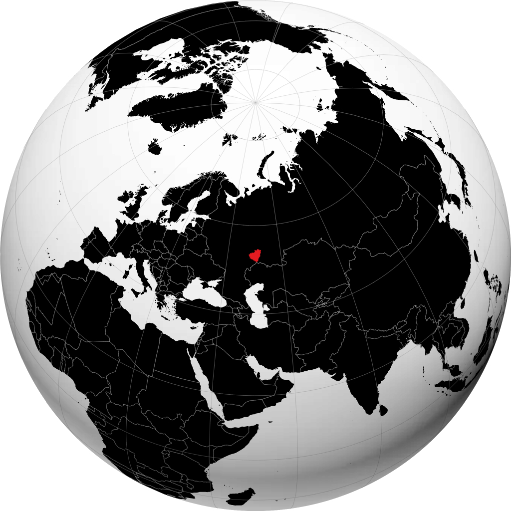 Oblast Samara di globe