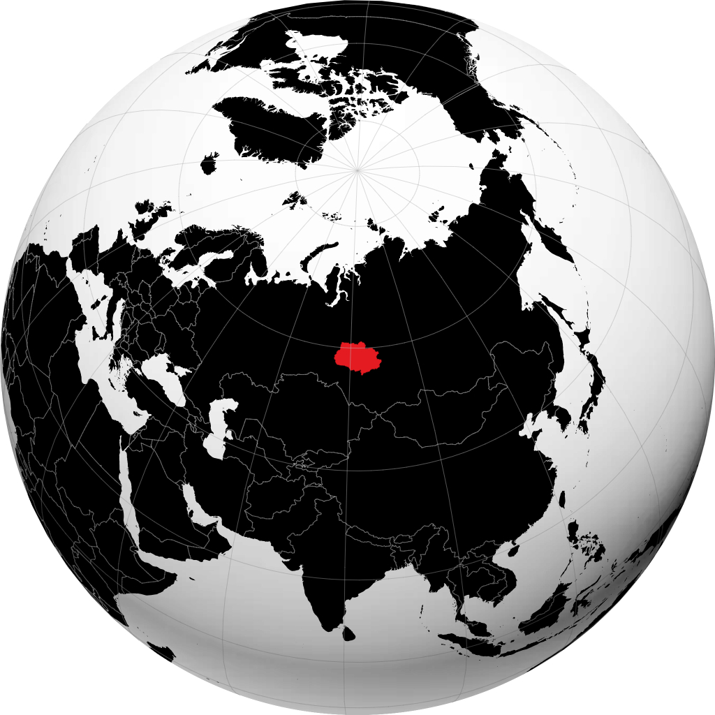 Oblast Tomsk di globe