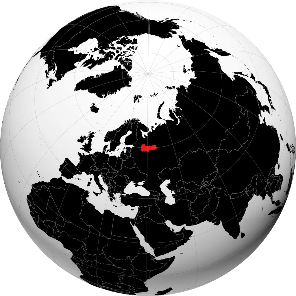Wilayah Vologda di globe