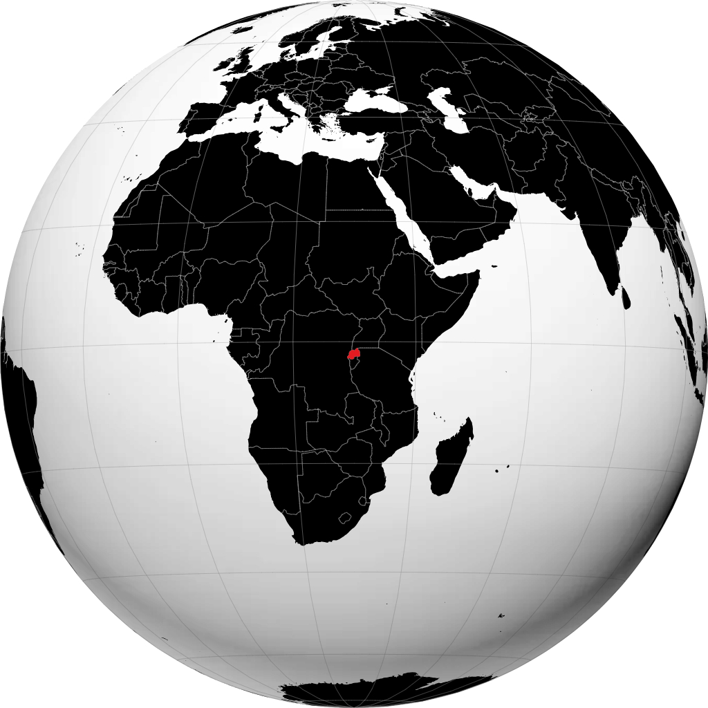 Rwanda di globe
