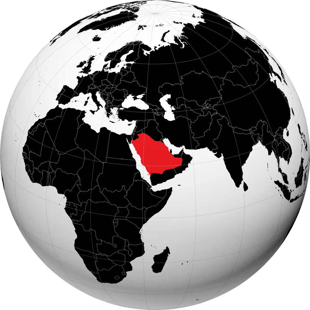 Arab Saudi di globe