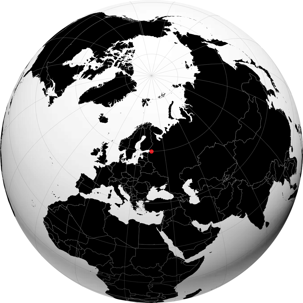 Saint Petersburg di globe