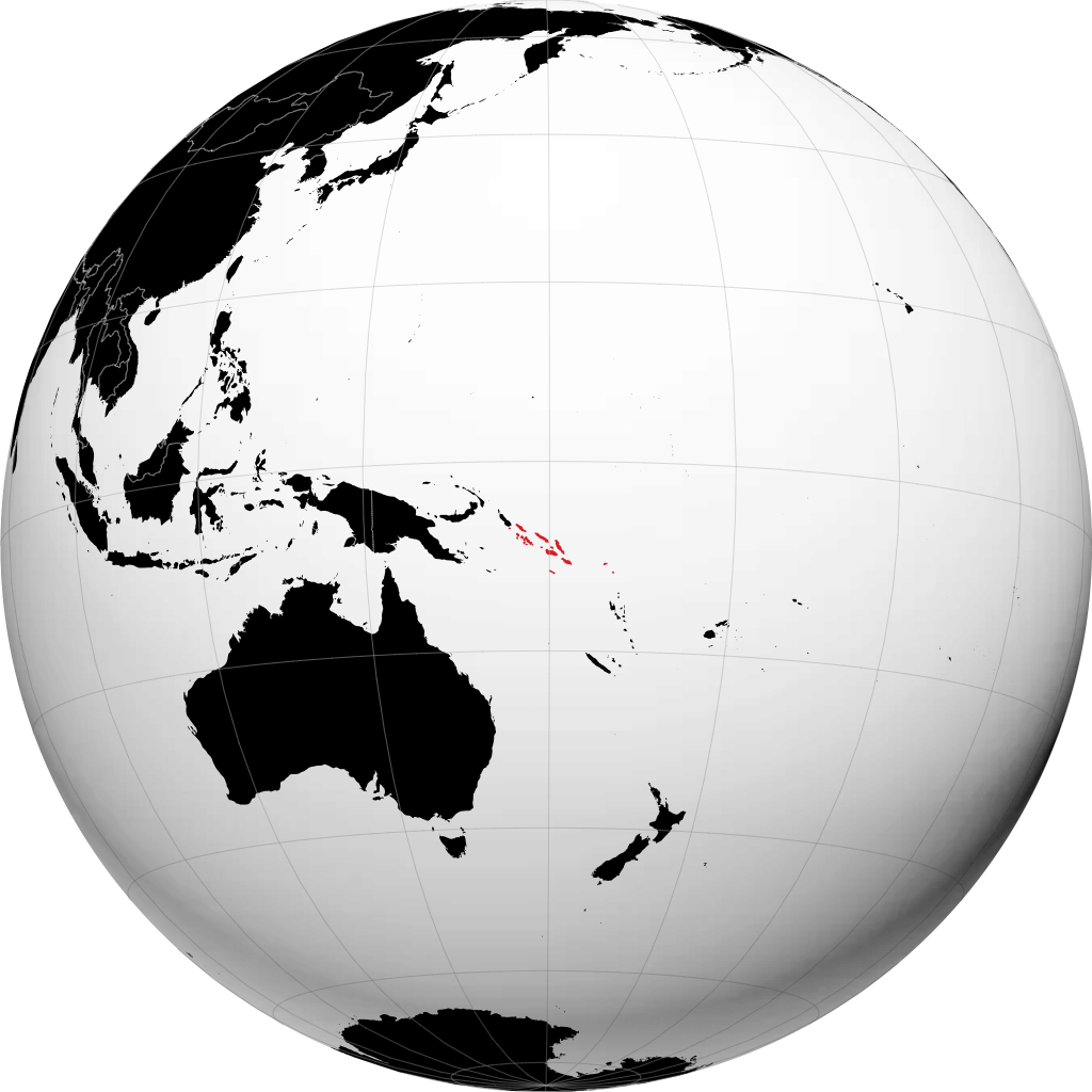 Kepulauan Solomon di globe
