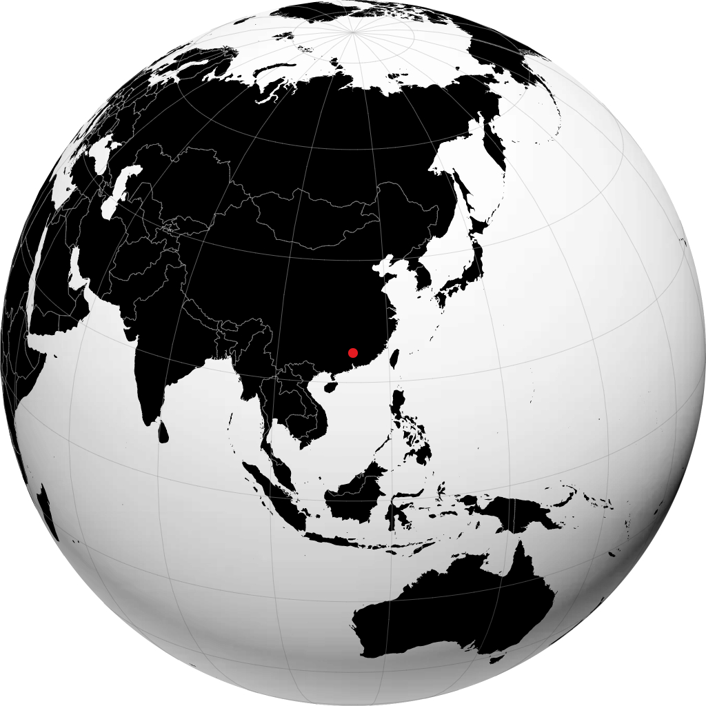 Shaoguan di globe