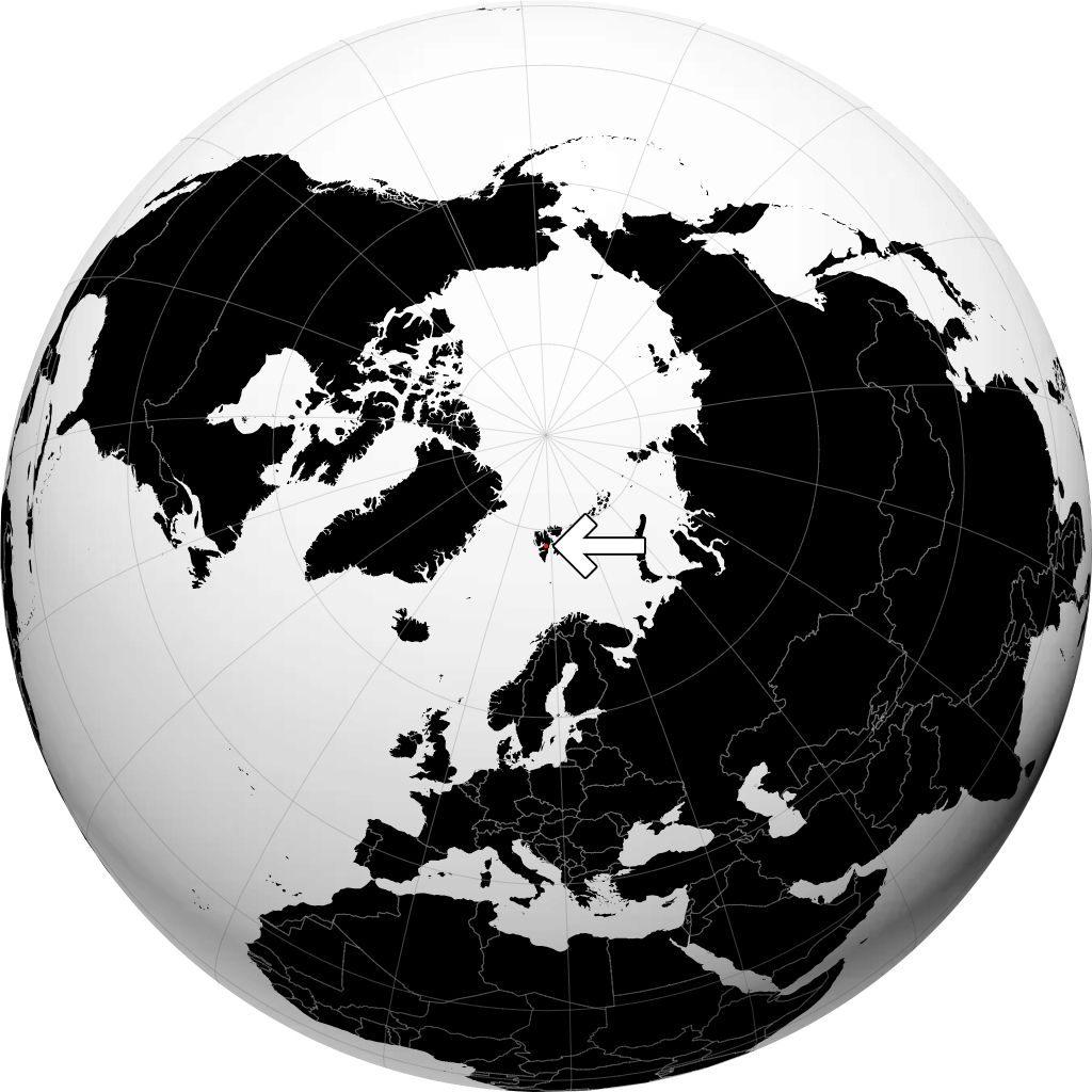 Svalbard dan Jan Mayen di globe