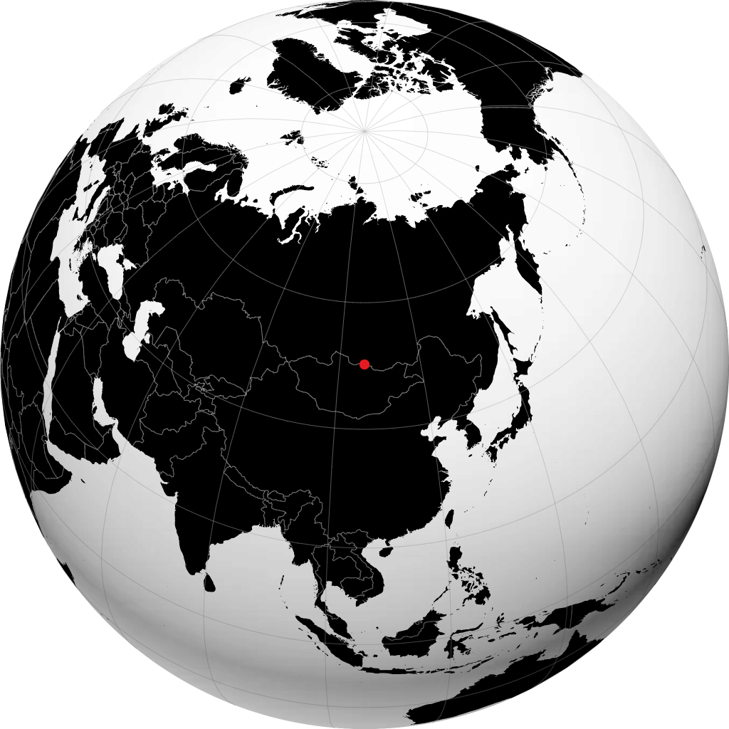Sühbaatar di globe