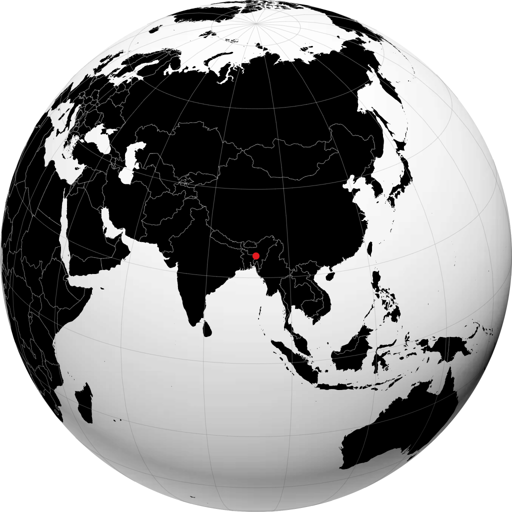 Sylhet di globe
