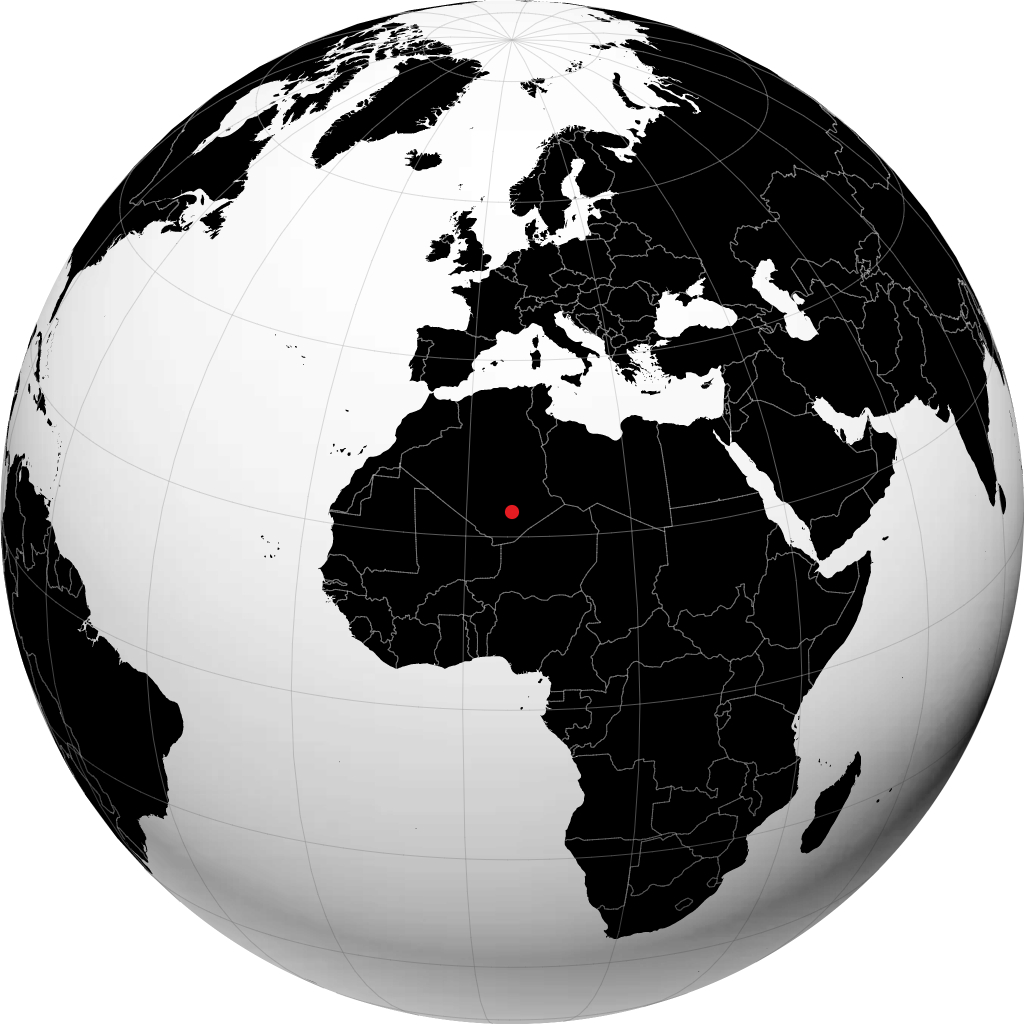 Tamanghasset di globe