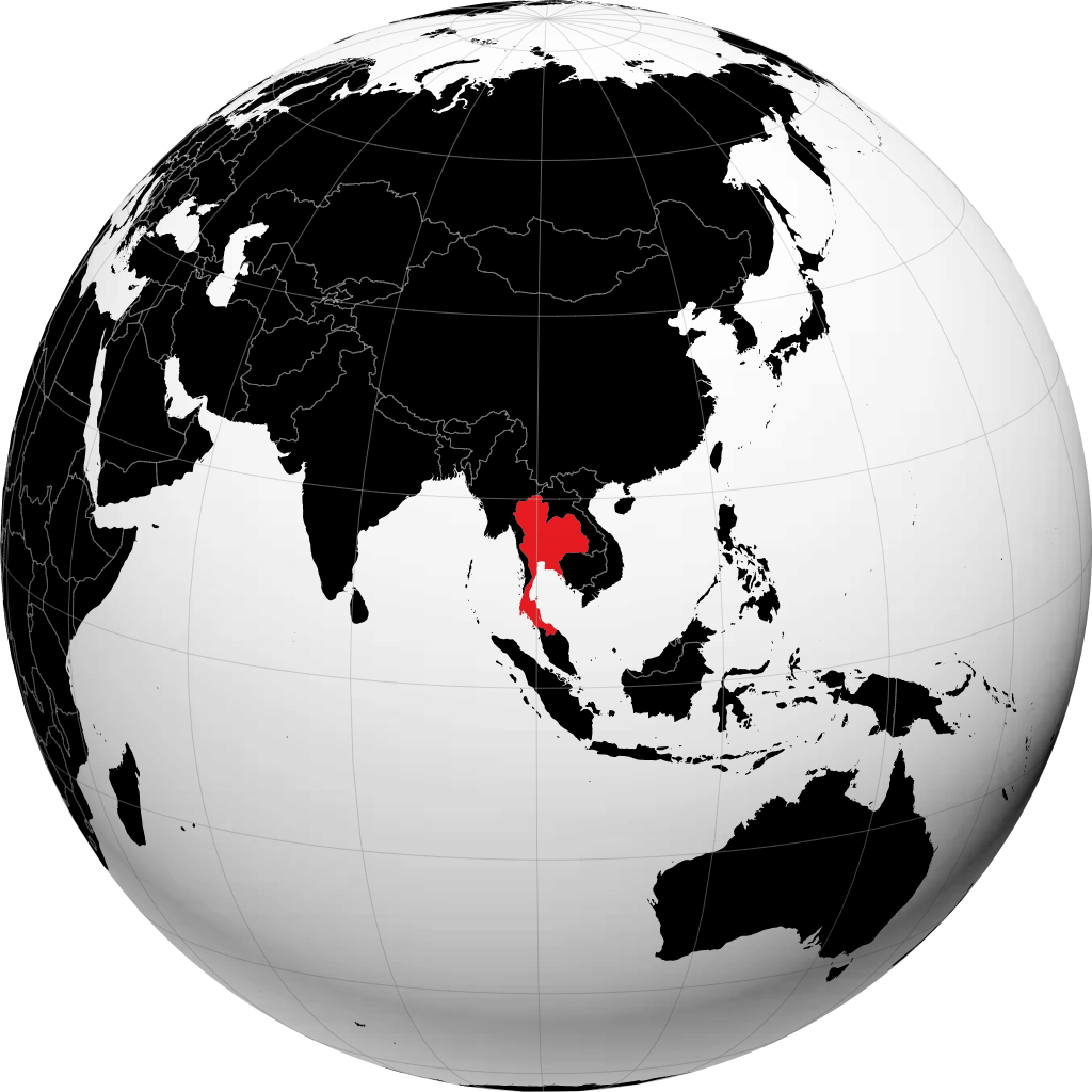 Thailand di globe