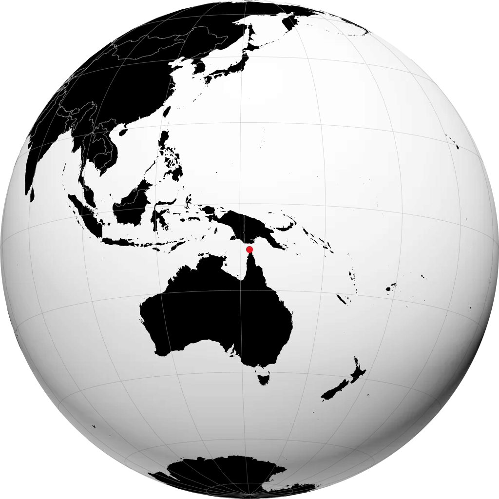 Thursday Island di globe