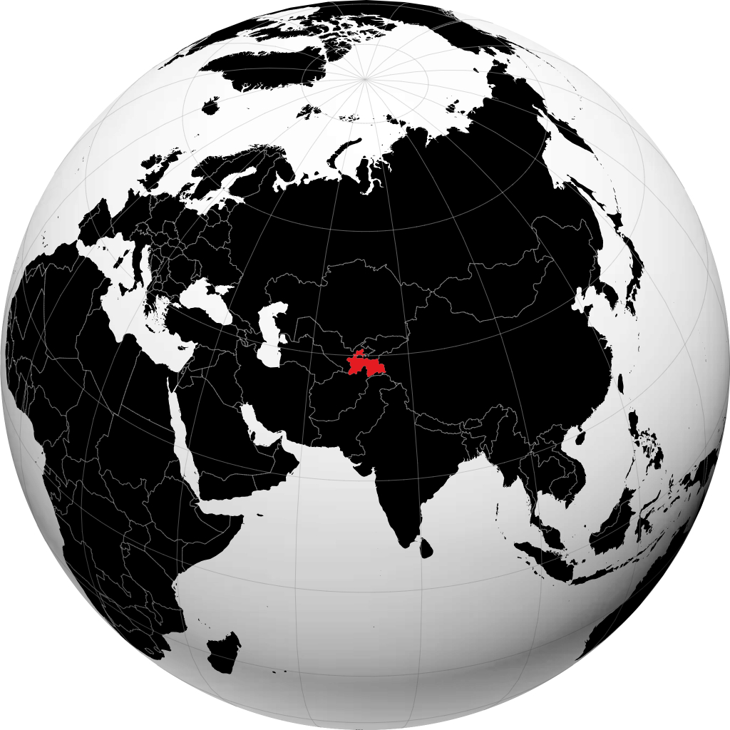 Tajikistan di globe