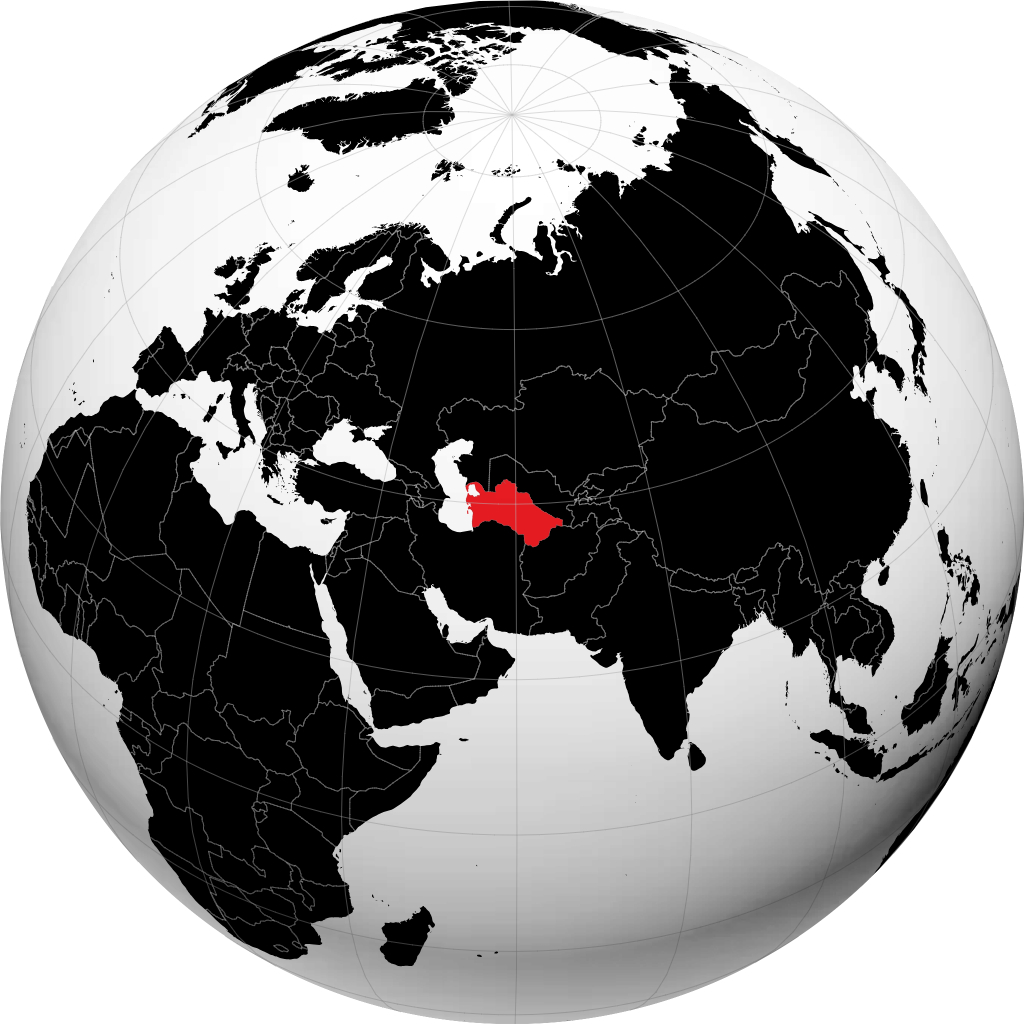 Turkmenistan di globe