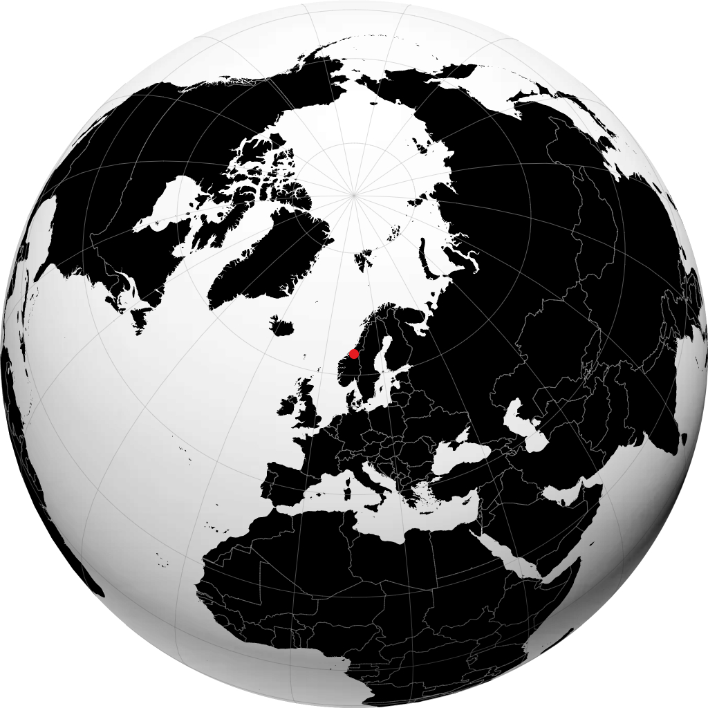 Trondheim di globe