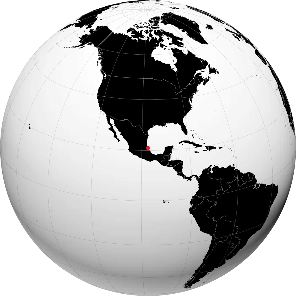 Tuxpan de Rodriguez Cano di globe