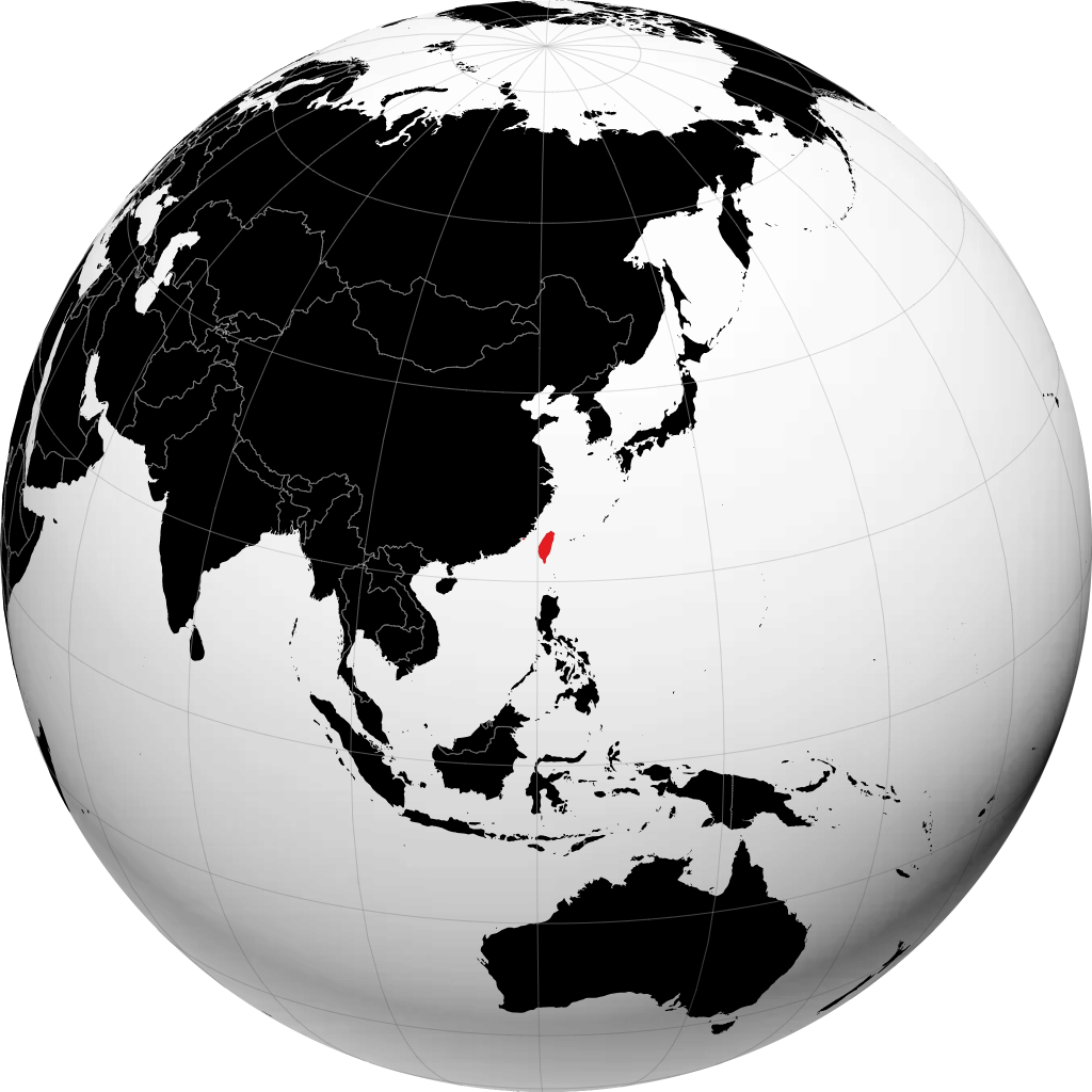 Taiwan di globe