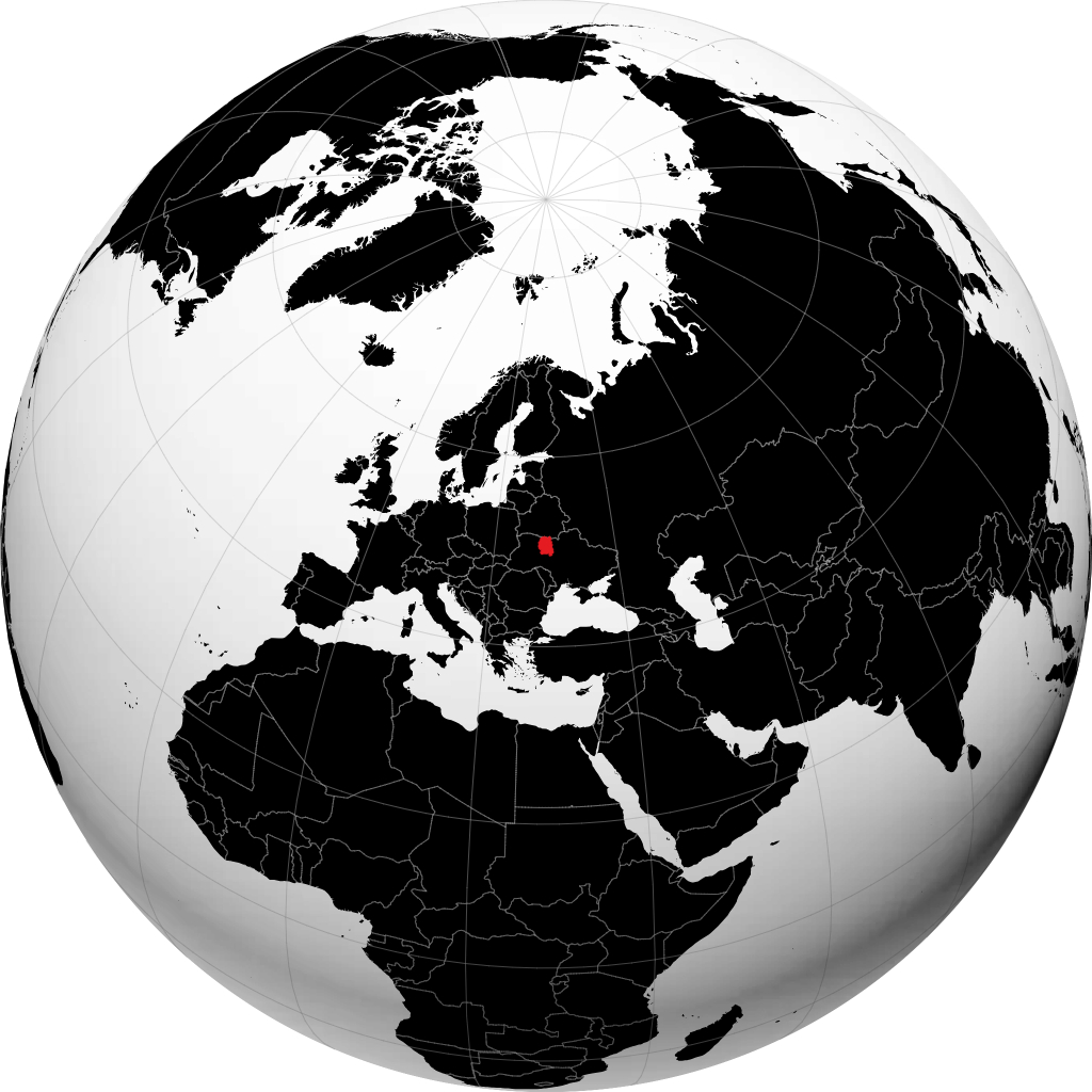 Oblast Zhytomyr di globe