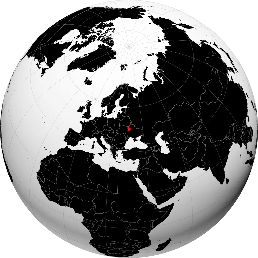 Oblast Kyiv di globe