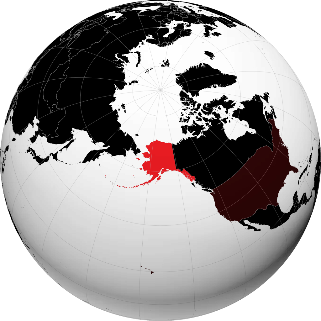 Alaska di globe