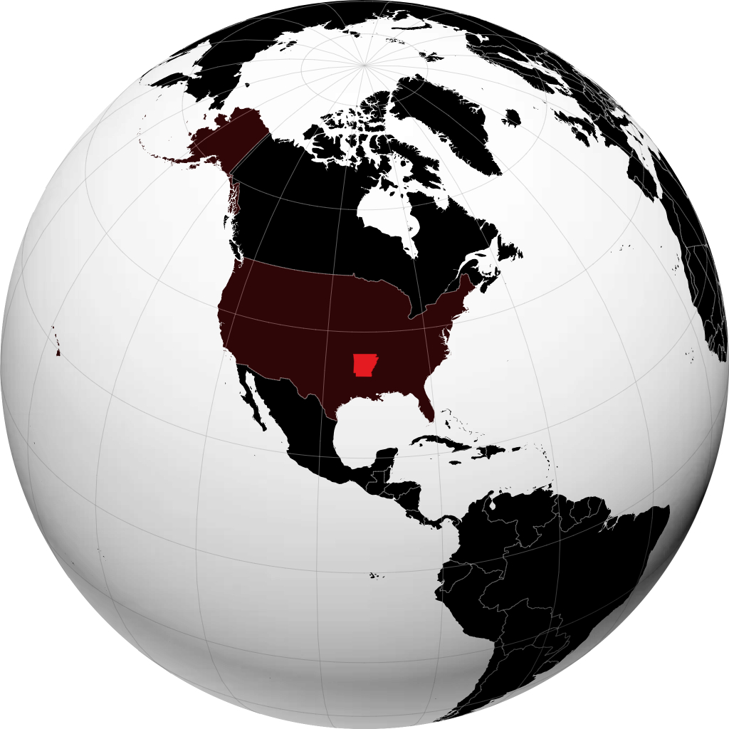 Arkansas di globe
