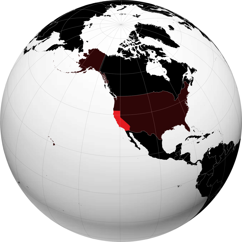 California di globe