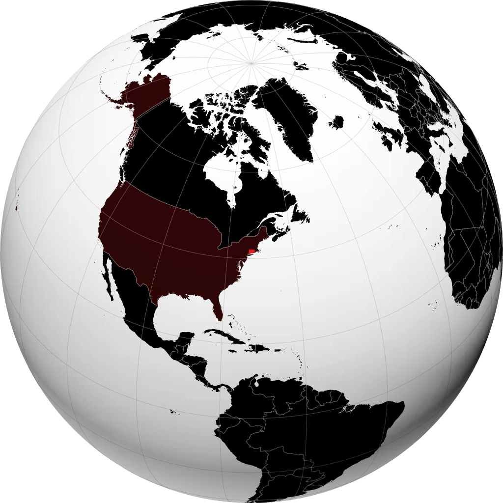 Connecticut di globe