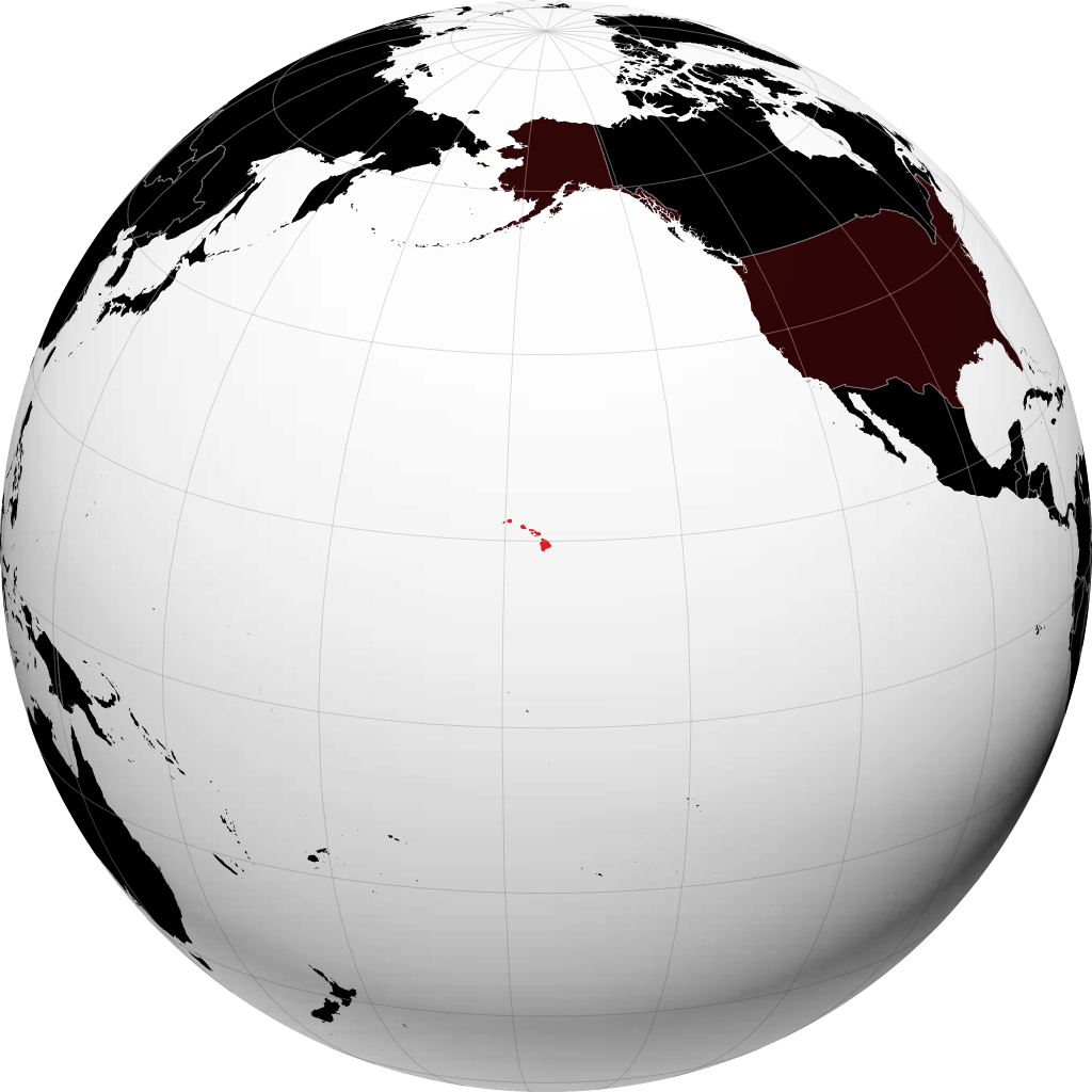 Hawaii di globe