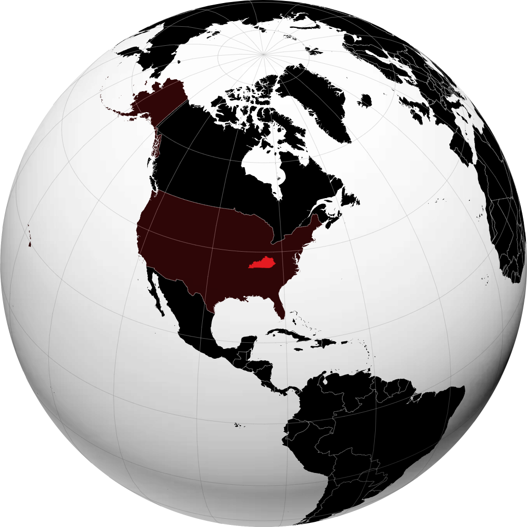 Kentucky di globe