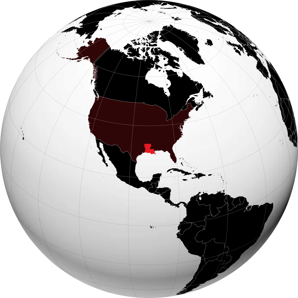 Louisiana di globe