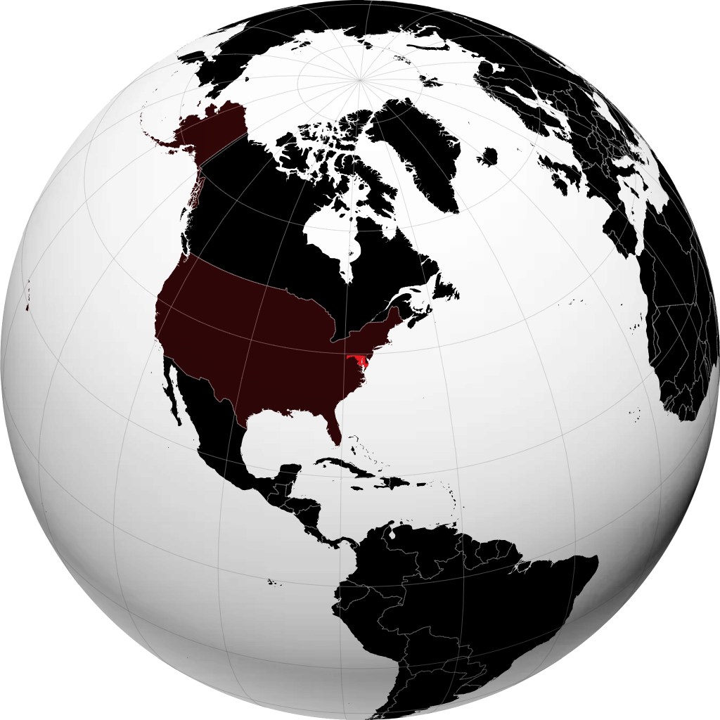 Maryland di globe