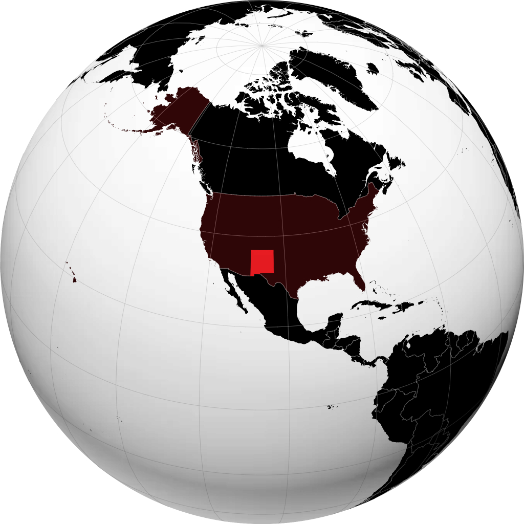 New Mexico di globe