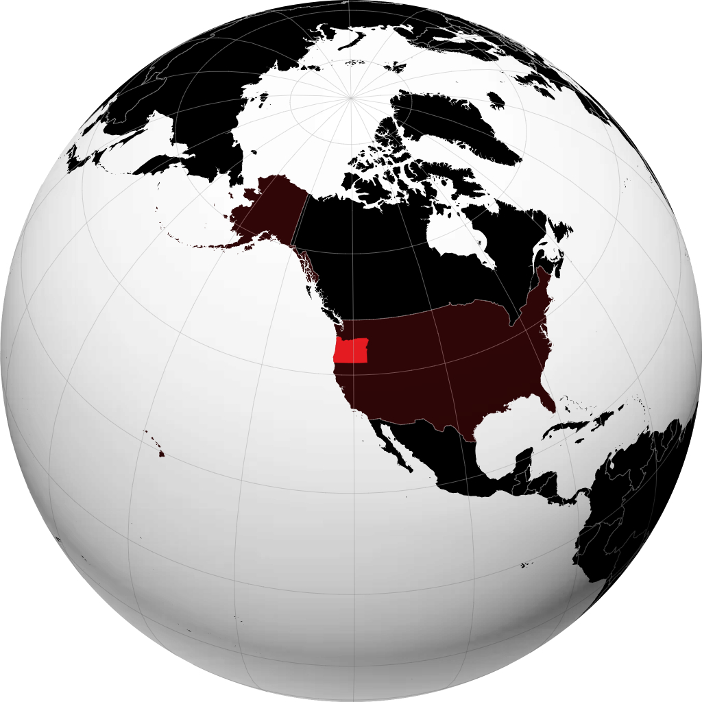Oregon di globe
