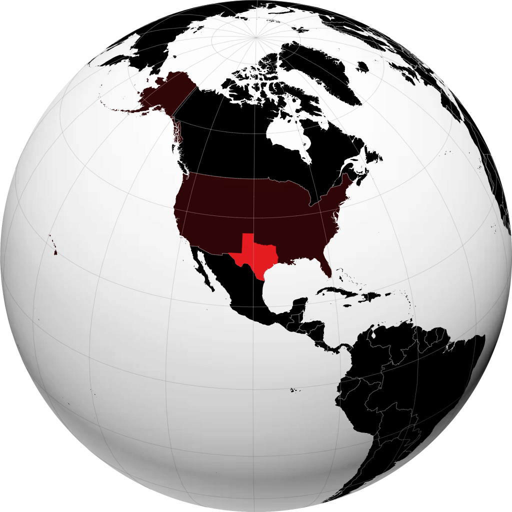 Texas di globe