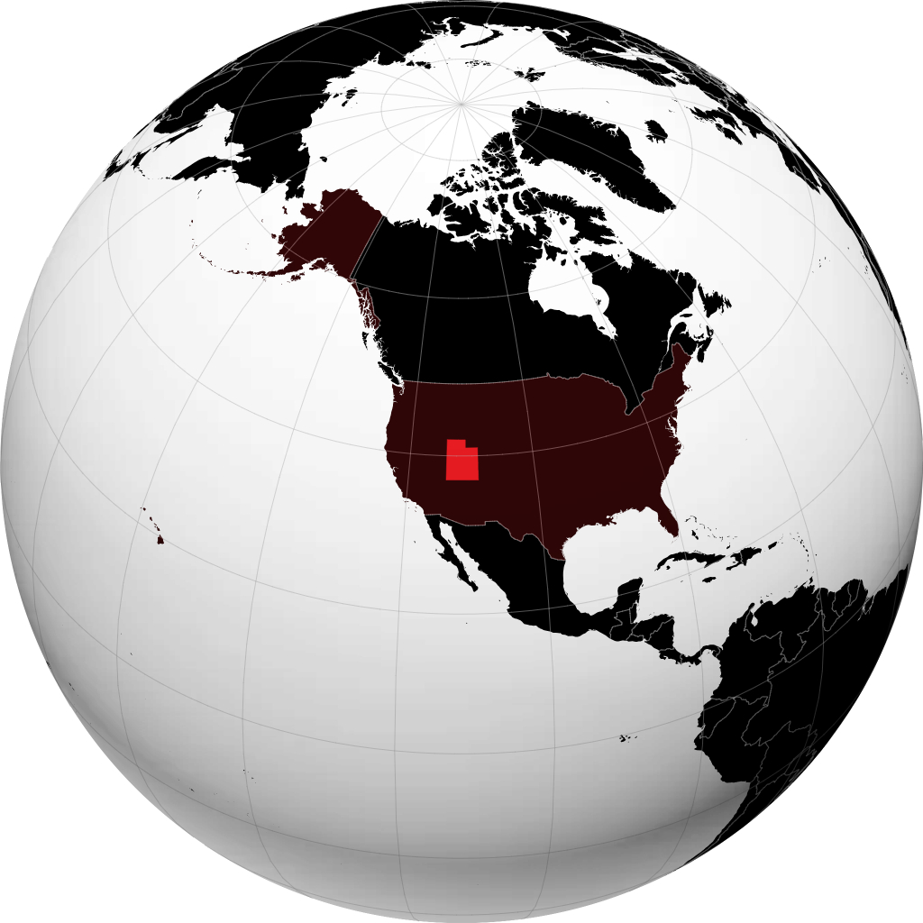 Utah di globe