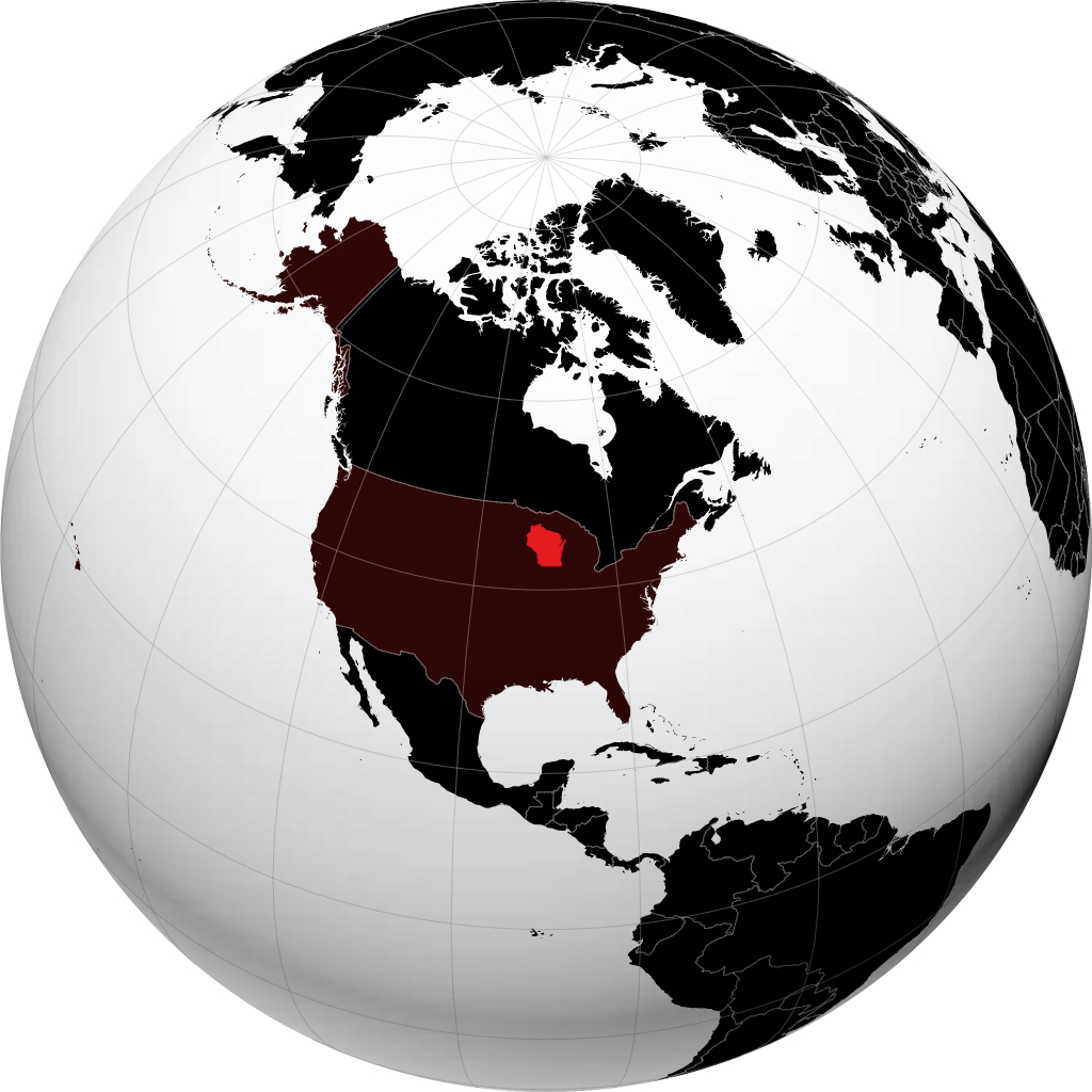 Wisconsin di globe