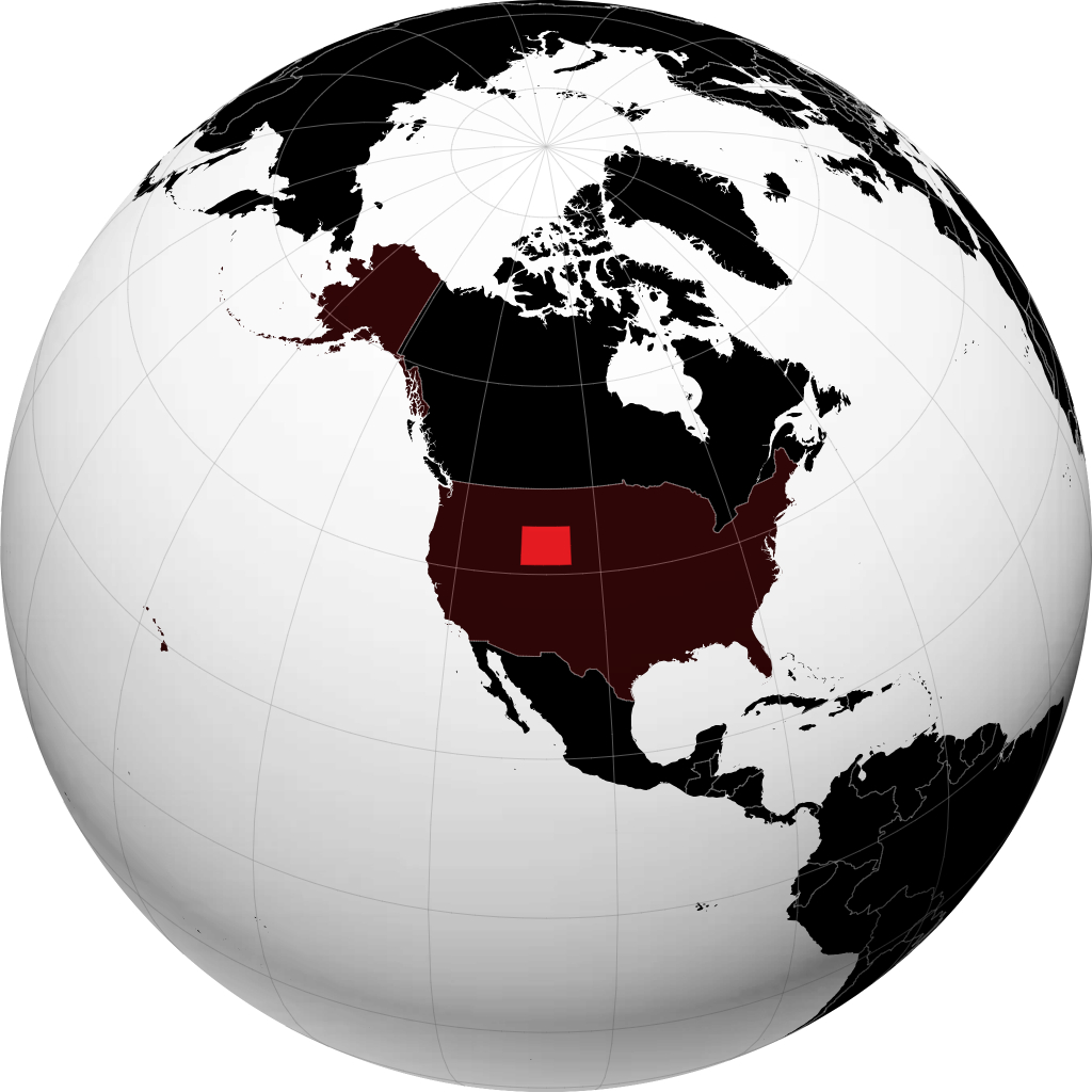 Wyoming di globe