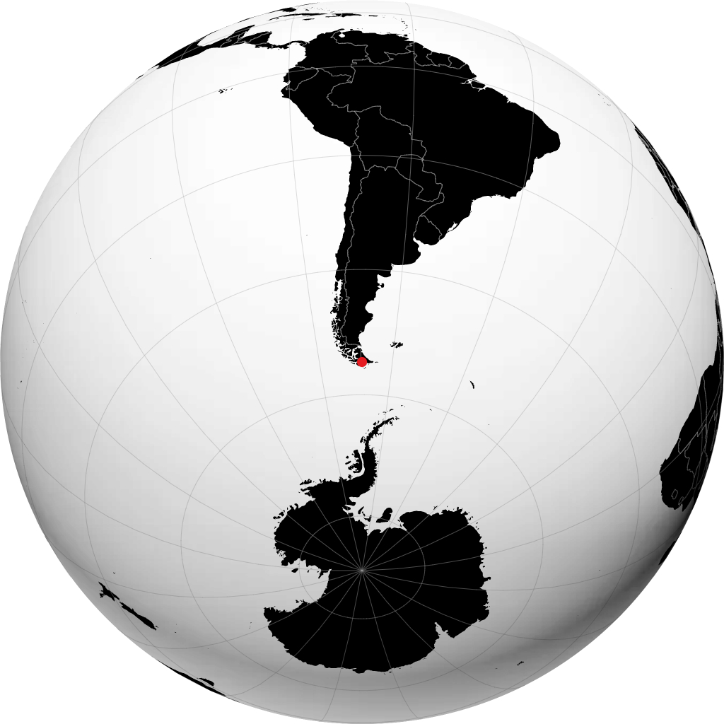 Ushuaia di globe