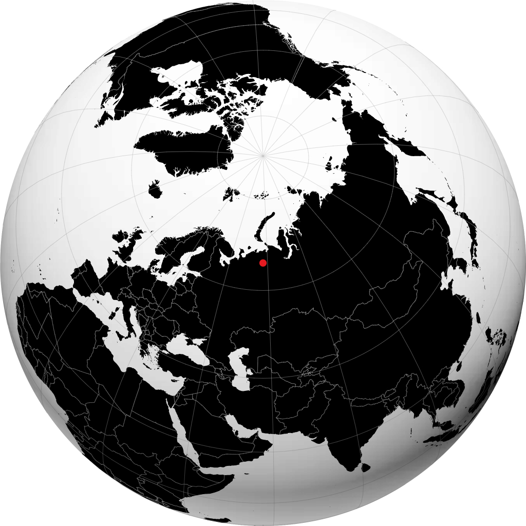 Usinsk di globe