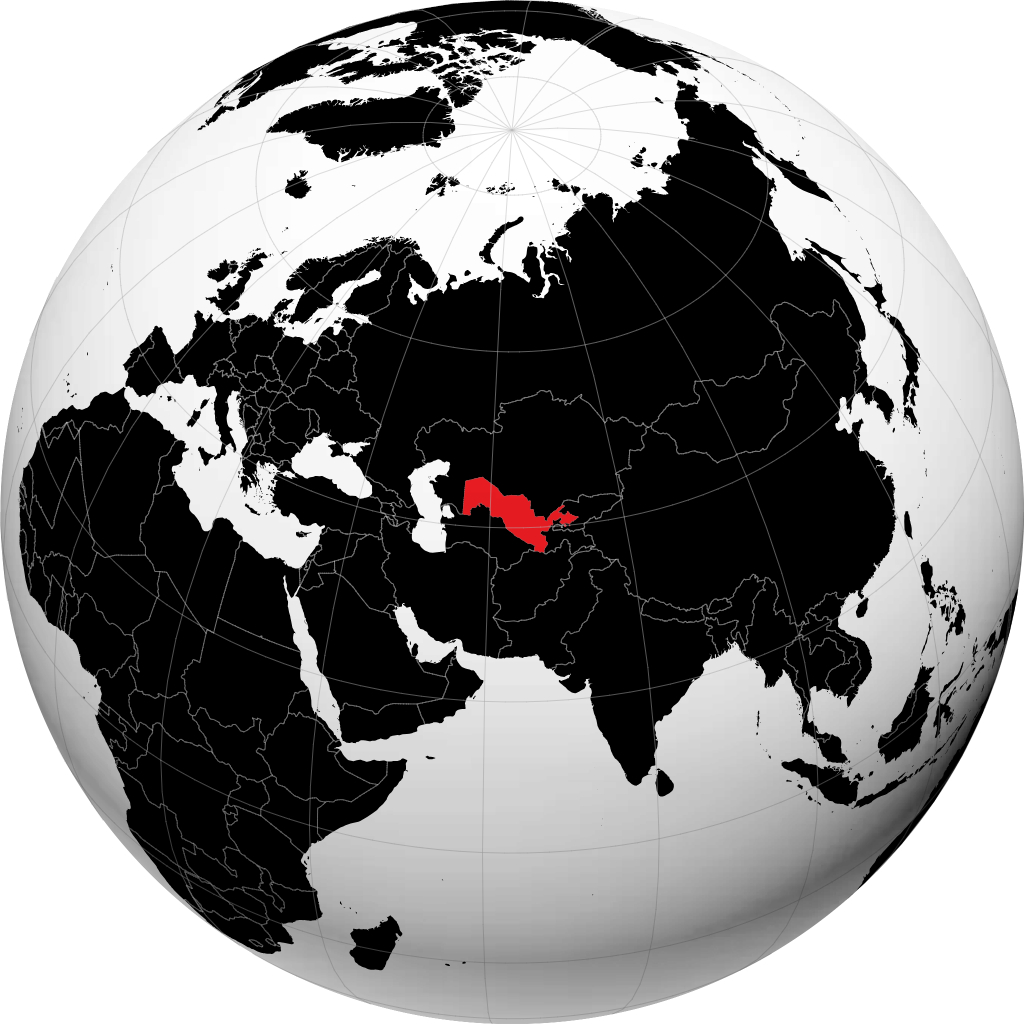 Uzbekistan di globe