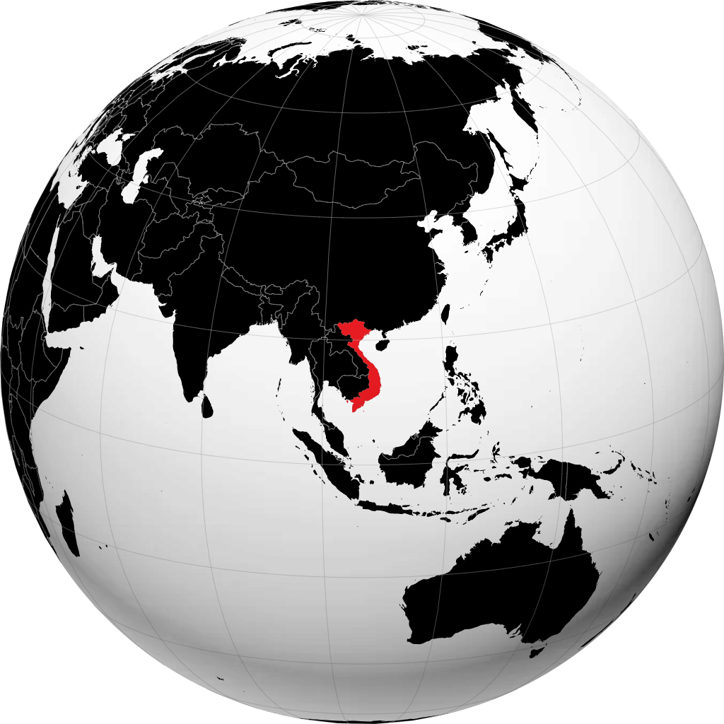 Vietnam di globe