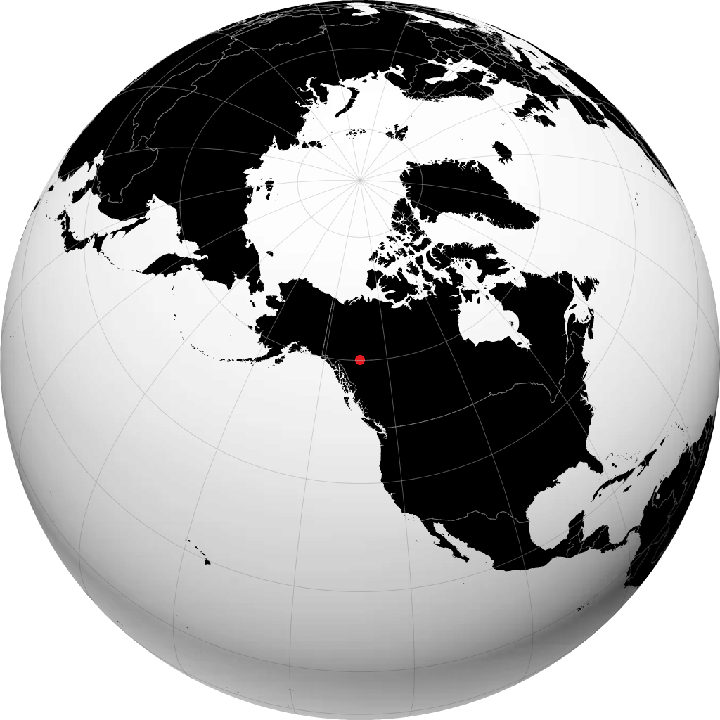 Watson Lake di globe